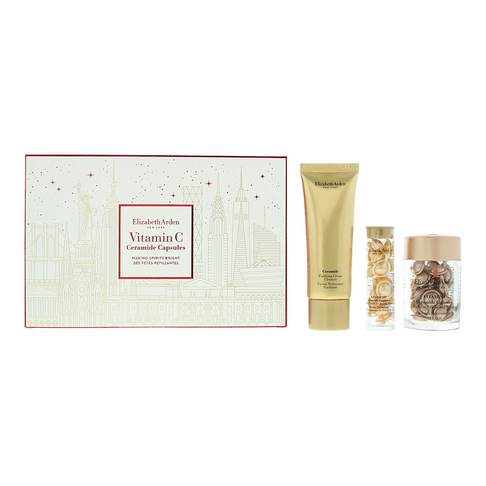 Elizabeth Arden Vitamin C 3 Piece Gift Set: Ceramide Radiance Renewal Serum Capsules 30pcs - Ceramide Daily Youth Restoring Serum Capsules 14pcs - Cer