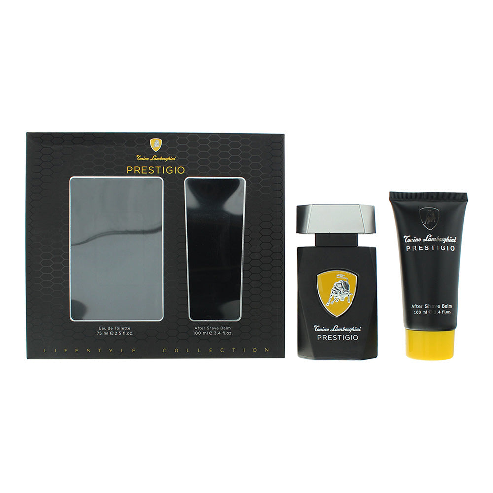 Tonino Lamborghini Prestigio 2 Piece Gift Set: Eau De Toilette 75ml - Aftershave Balm 100ml