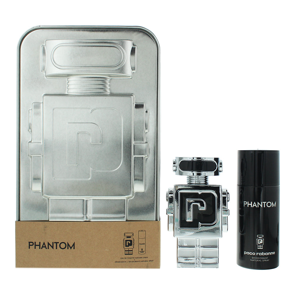 Paco Rabanne Phantom 2 Piece Gift Set: Eau de Toilette 100ml - Deodorant Spray 150ml