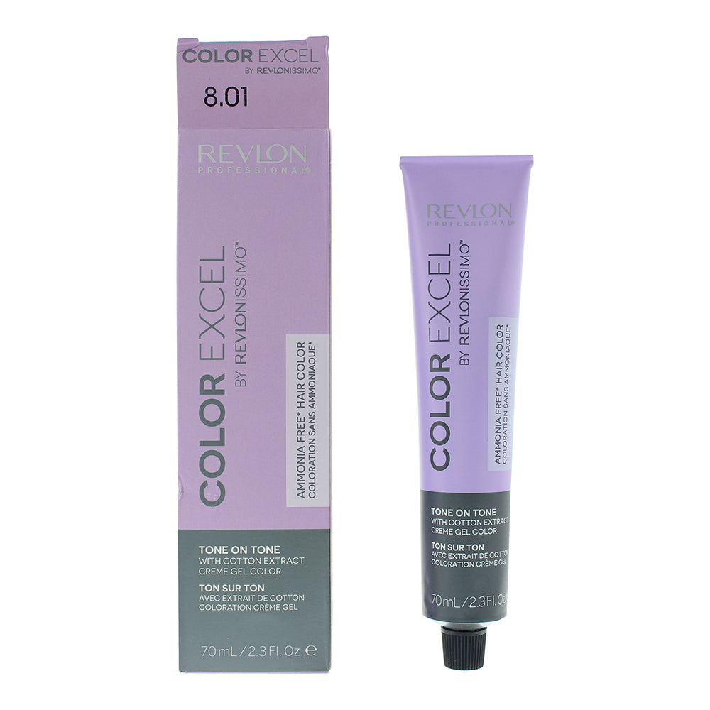 Revlon Color Excel 8.01 Light Natural Ash Blonde Hair Colour 70ml