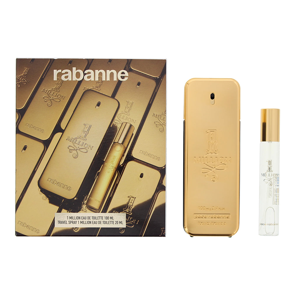 Paco Rabanne 1 Million 2 Piece Gift Set: Eau de Toilette 100ml - Eau de Toilette 20ml