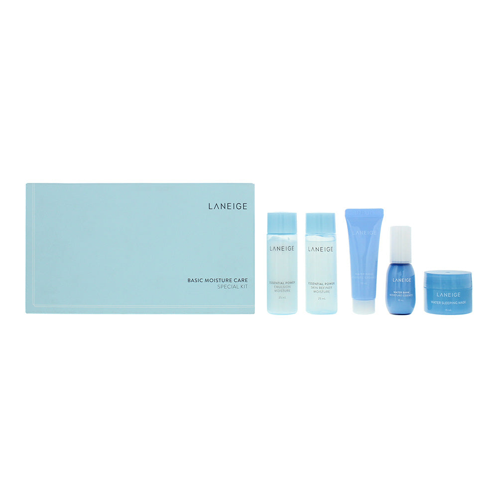 Laneige 5 Piece Gift Set: Face Cream 10ml - Essence 10ml - Emulsion 25ml - Toner 25ml - Sleeping Mask 15ml