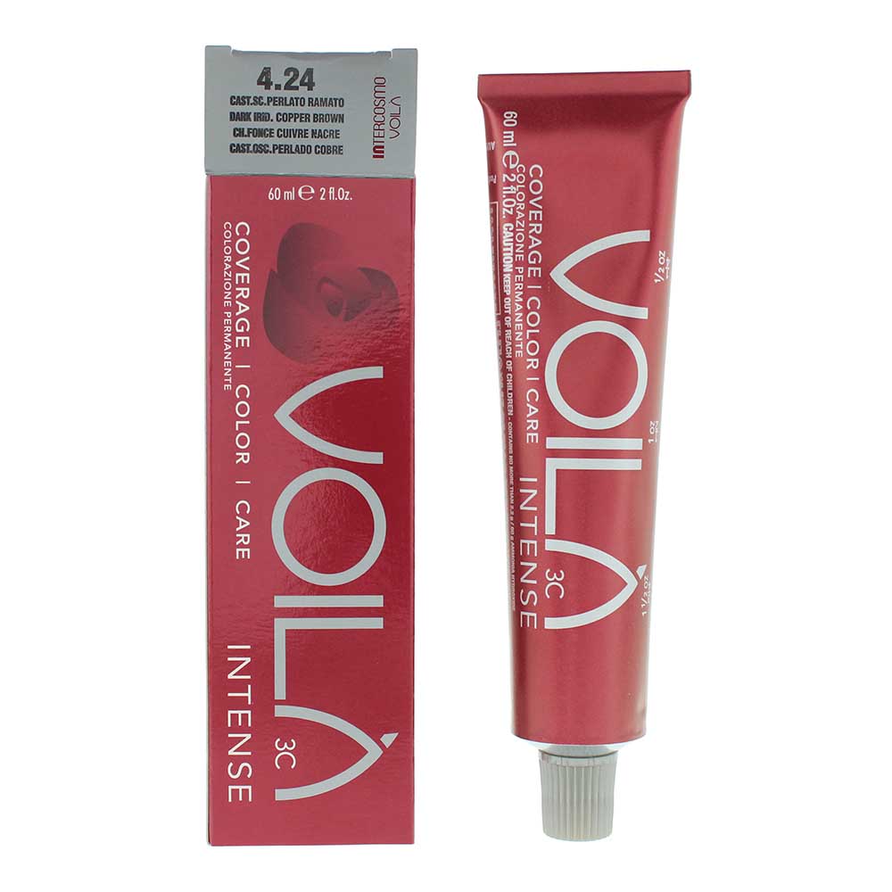 Intercosmo Voilà 3C Intense 4.24 Dark Irdi Copper Brown Hair Colour 60ml
