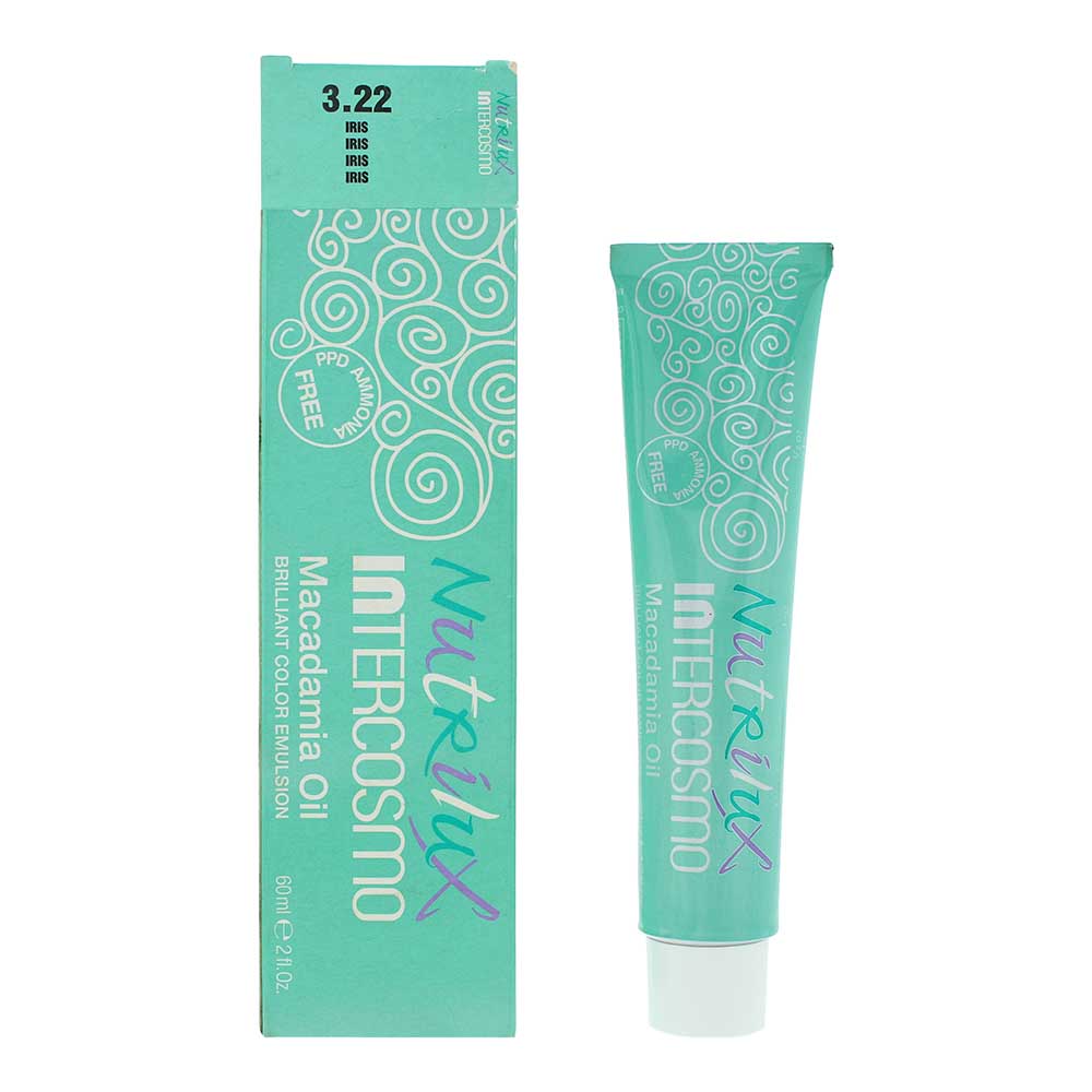 Intercosmo Nutrilux Macadamia Oil 3.22 Iris Hair Colour 60ml
