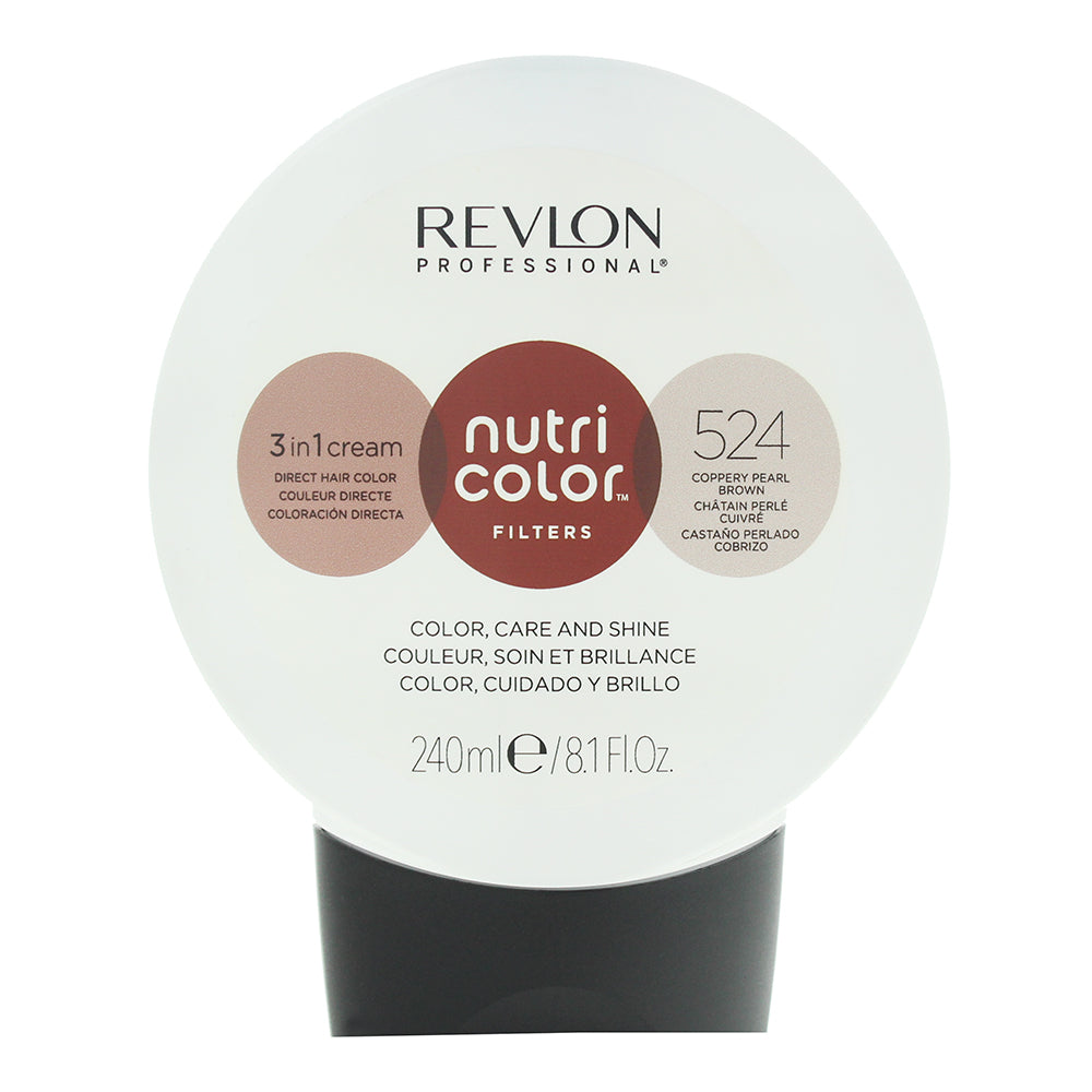 Revlon Nutri Color Filters 524 Coppery Pearl Brown 3 In 1 Hair Colour 240ml
