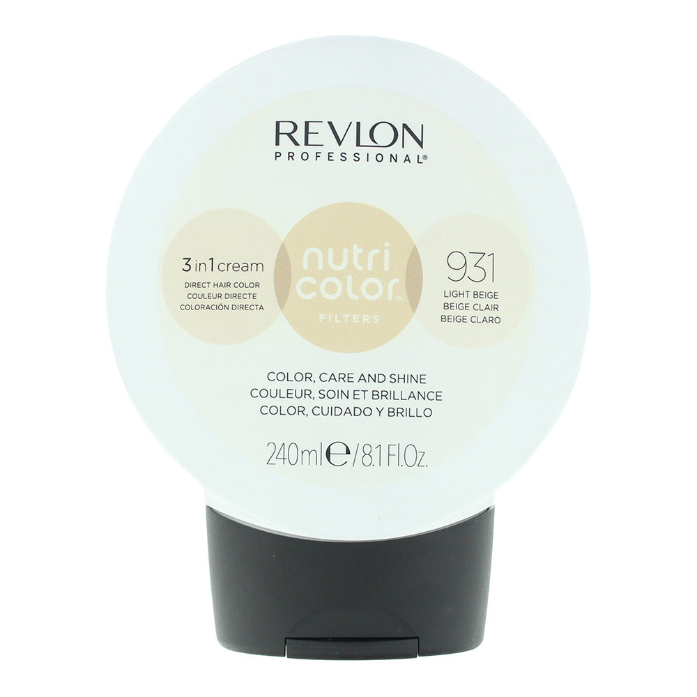Revlon Nutri Color Filters 931 Light Beige 3 In 1 Hair Colour 240ml