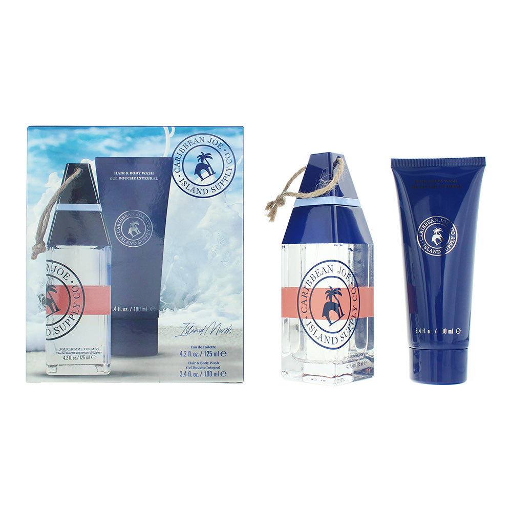Caribbean Joe Island Supply Musk Photobox 2 Piece Gift Set: Eau de Toilette 125ml - Hair & Body Wash 100ml