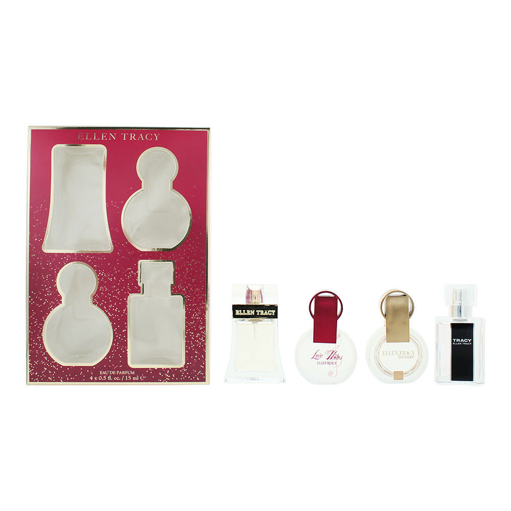 Ellen Tracy Classic Signature Coffret 4 Piece Gift Set: Eau de Parfum Classic 15ml - Eau de Parfum Bronze 15ml - EDP Tracy 15ml - EDP Love Notes 15ml