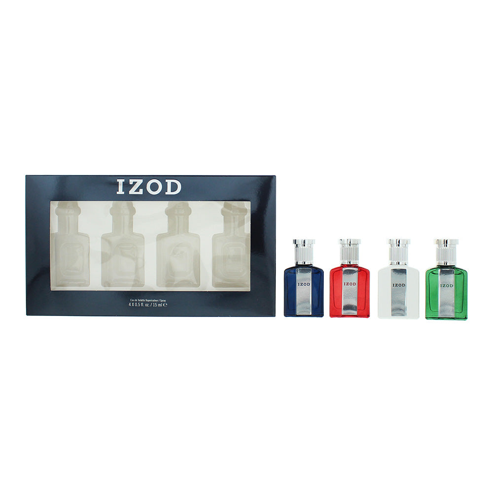 Izod Legacy Coffret 4 Piece Gift Set: EDT Original 15ml - EDT White 15ml - EDT Green 15ml - EDT Red 15ml