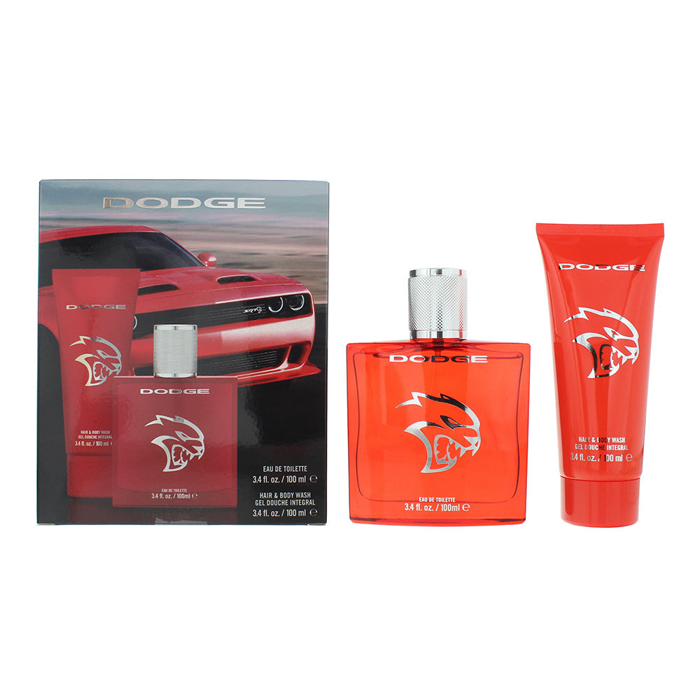 Dodge Legacy Hellcat SRT 2 Piece Gift Set: Eau de Toilette 100ml - Hair & Body Wash 100ml
