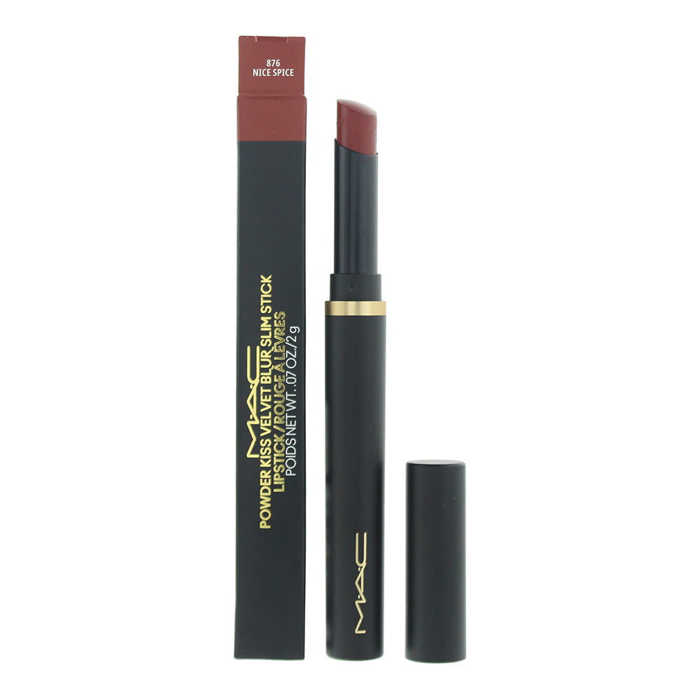 MAC Powder Kiss Velvet Blur Slim Stick 876 Nice Spice Lipstick 2g