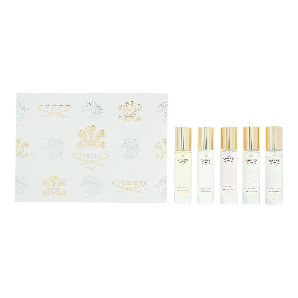 Creed 5 Piece Gift Set: Aventus For Her Eau de Parfum 10ml - Carmina Eau de Parfum 10ml - Wind Flowers Eau de Parfum 10ml - Royal Princess Oud Eau de