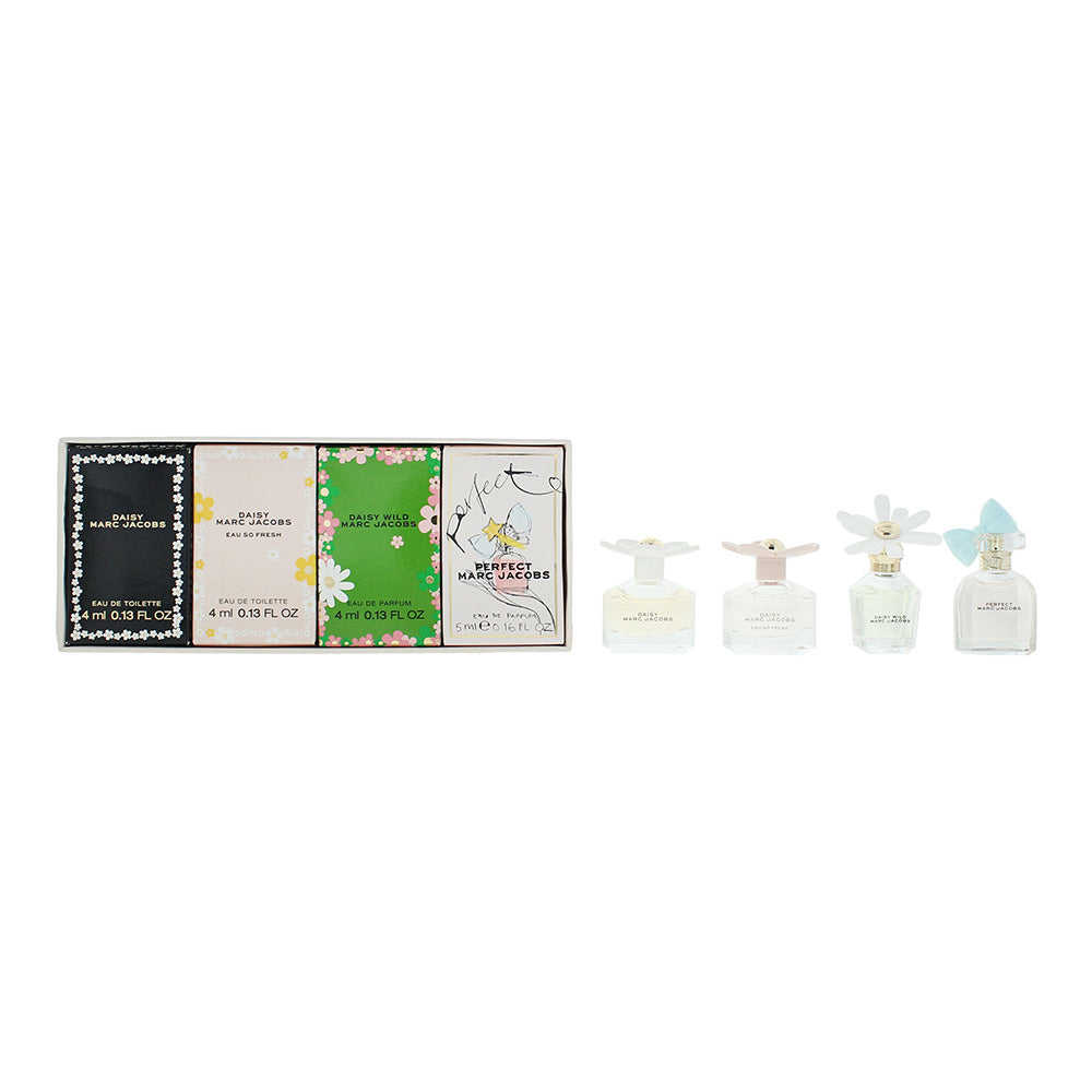 Marc Jacobs 4 Piece Gift Set: Daisy Wild Eau de Parfum 4ml - Perfect Eau de Parfum 5ml - Daisy Eau So Fresh Eau de Toilette 4ml - Daisy Eau de Toilett