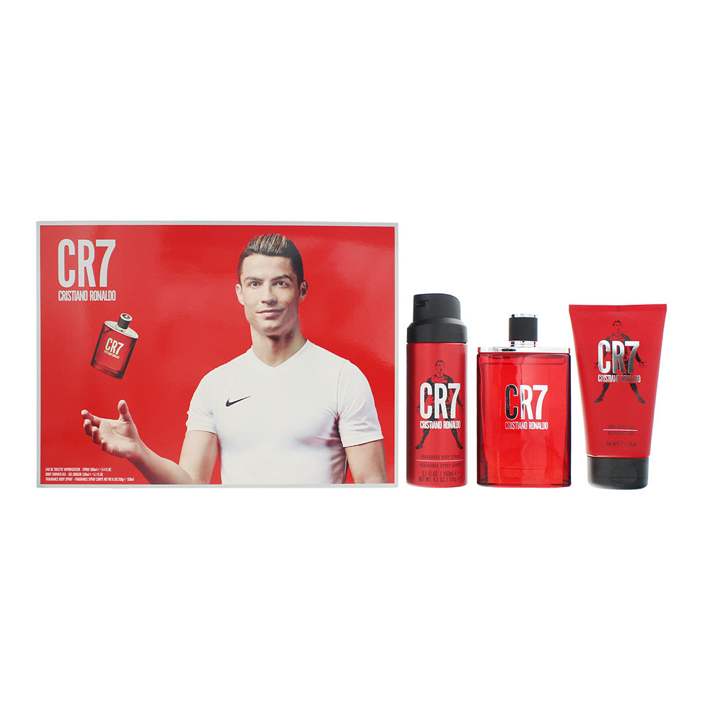Cristiano Ronaldo Cr7 3 Piece Gift Set: Eau de Toilette 100ml - Shower Gel 150ml - Body Spray 150ml