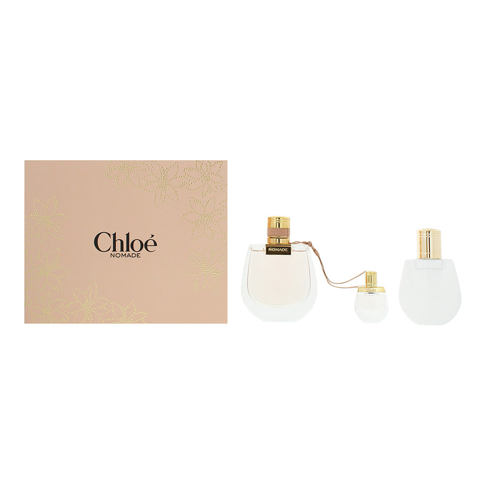 Chloé Nomade 3 Piece Gift Set: Eau de Parfum 75ml - Eau de Parfum 5ml - Body Lotion 100ml