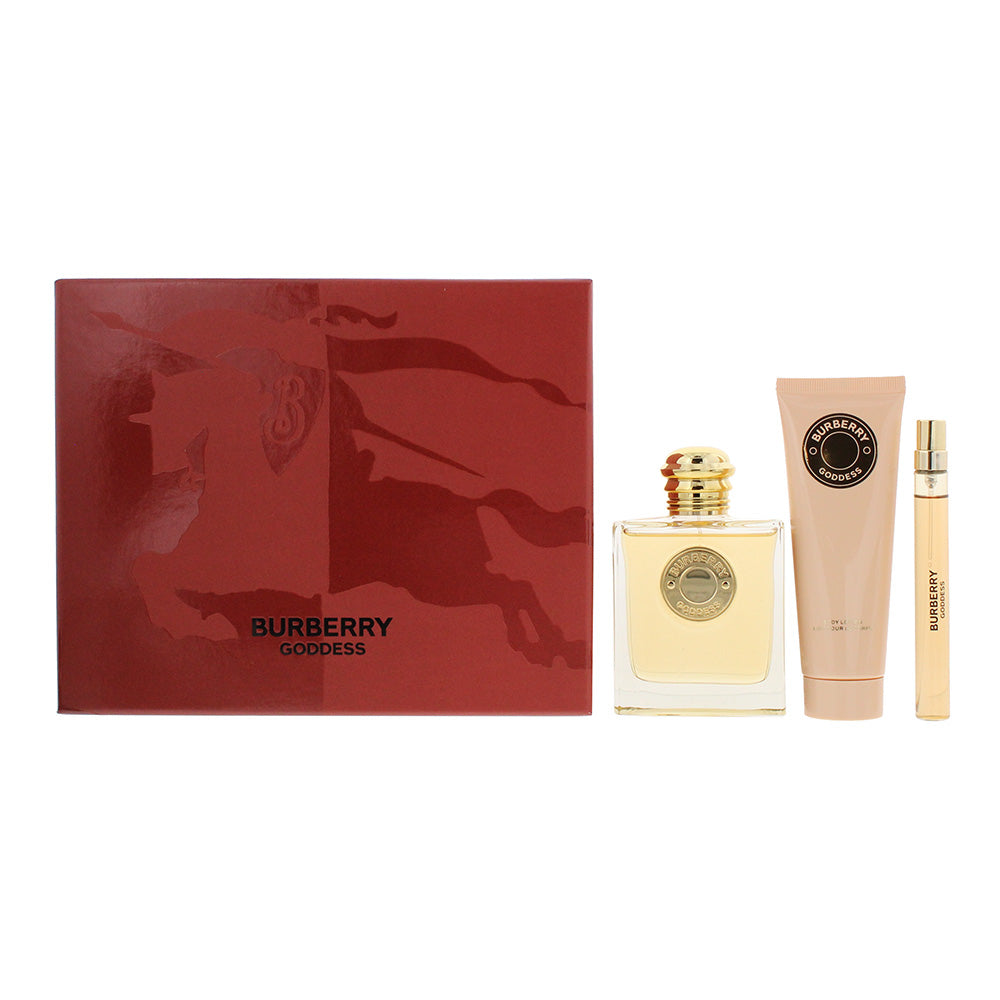 Burberry Goddess 3 Piece Gift Set: Eau de Parfum 100ml - Eau de Parfum 10ml - Body Lotion 75ml