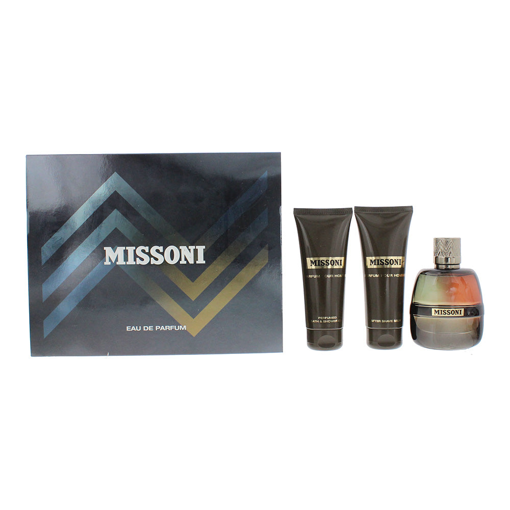 Missoni 3 Piece Gift Set: Eau de Parfum 100ml - Aftershave 100ml - Shower Gel 100ml