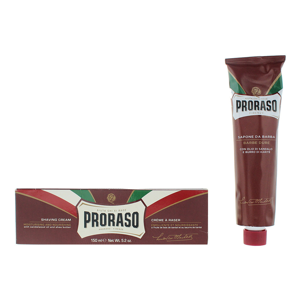 Proraso Shaving Cream Coarse Beards With Sandalwood Oil And Shea Butter 150ml
