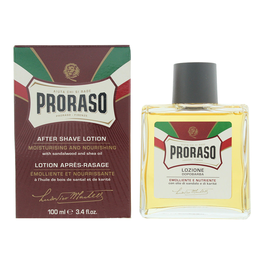 Proraso Aftershave Lotion Coarse Beards With Sandalwood And Shea Oil 100ml