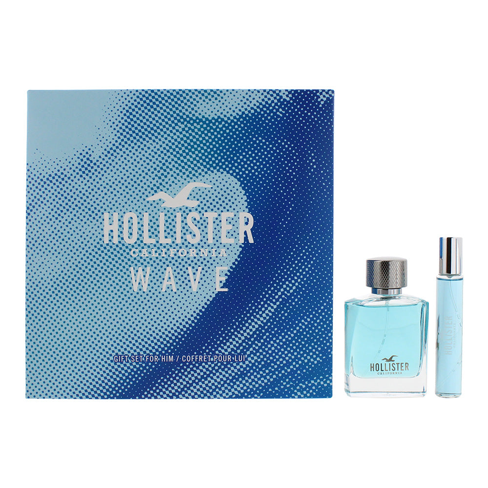 Hollister Wave For Him 2 Piece Gift Set: Eau De Toilette 50ml - Eau De Toilette 15ml