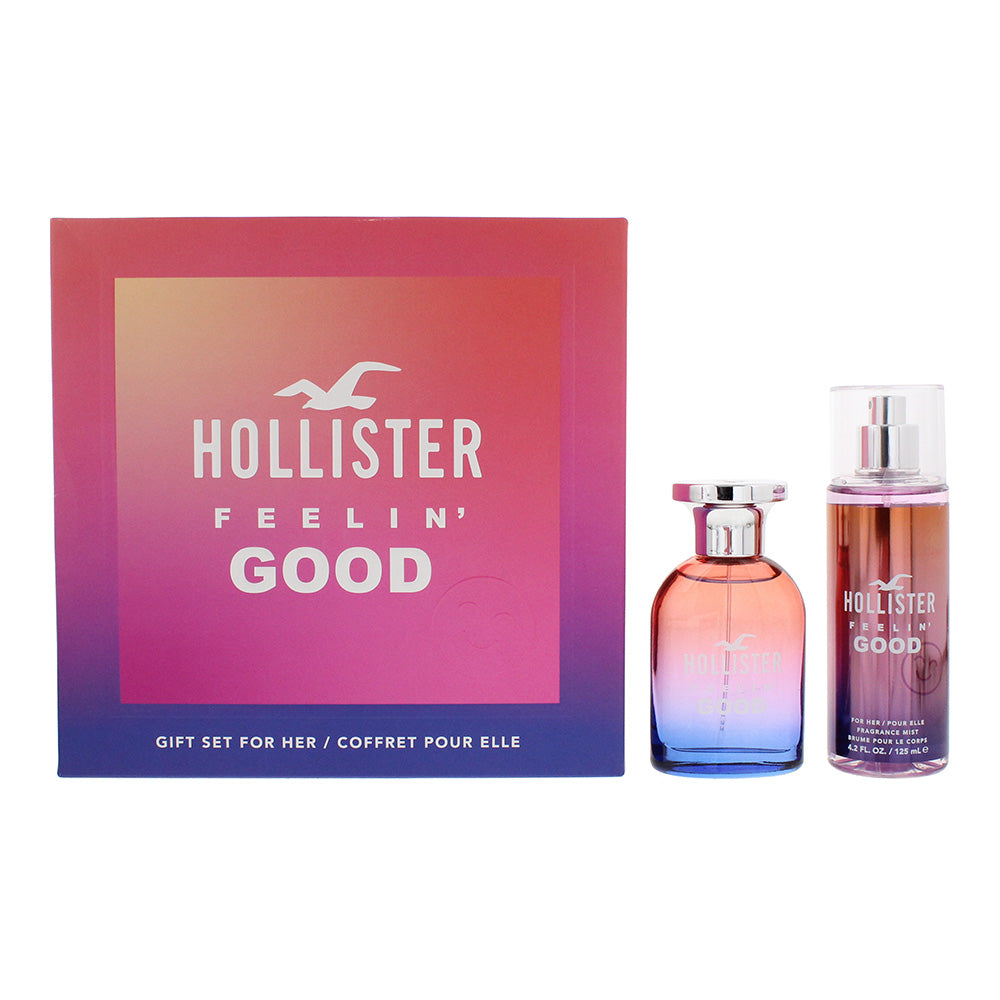 Hollister Feelin' Good For Her 2 Piece Gift Set: Eau De Parfum 50ml - Body Mist 125ml