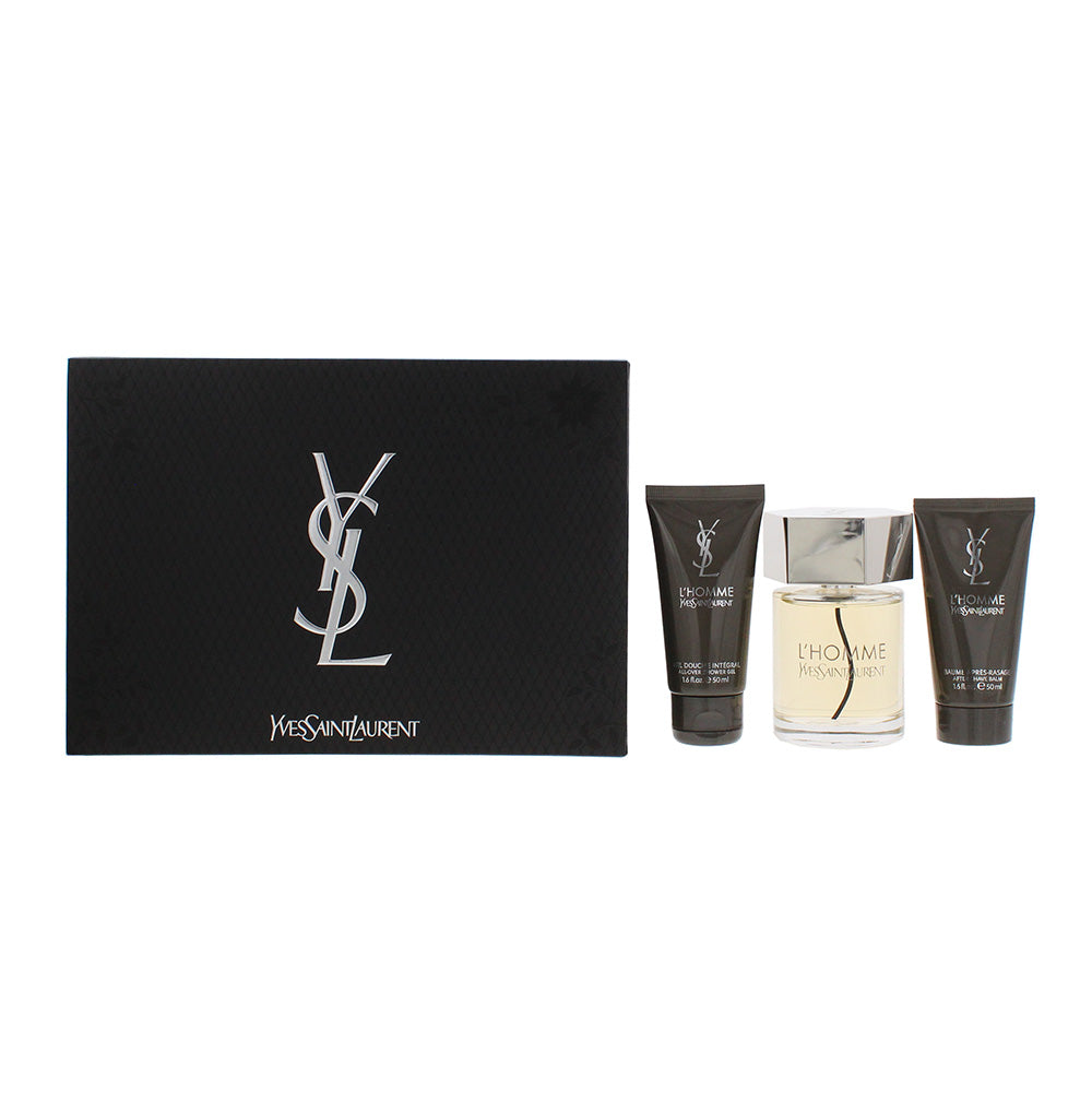 Yves Saint Laurent L'Homme 3 Piece Gift Set: Eau de Toilette 100ml - Shower Gel 50ml - Aftershave Balm 50ml