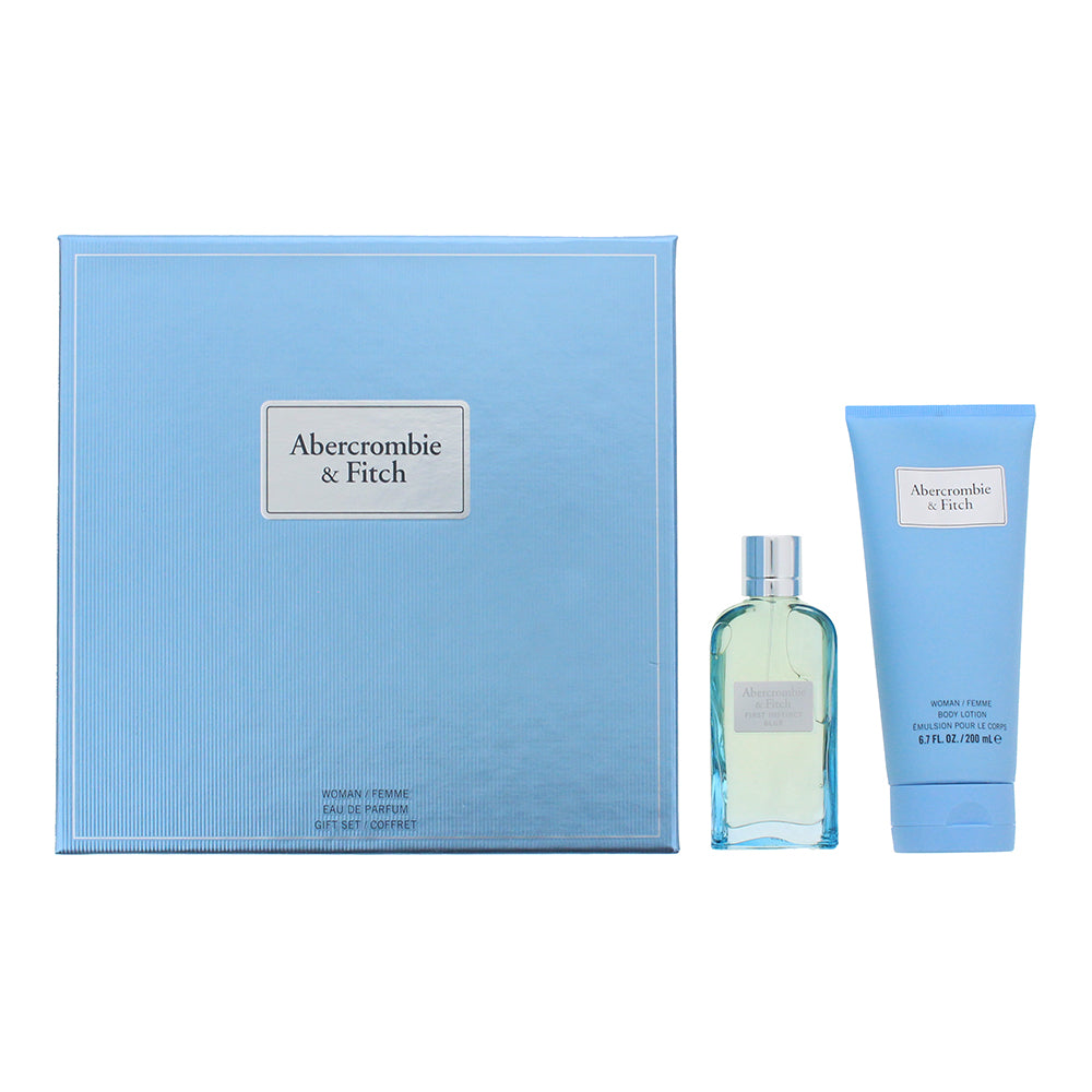 Abercrombie & Fitch First Instinct Blue 2 Piece Gift Set: Eau de Parfum 50ml - Body Lotion 200ml